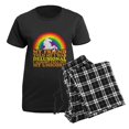 thumbnail image 5 of CafePress - Fell Off My Unicorn Women's Dark Pajamas - Women's Short Sleeve Print T-Shirt and Pants Dark Cotton Pajama Set, 5 of 7