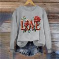 thumbnail image 1 of Meichang Chandails en Molleton pour Femmes Sans Capuche, Chandail en Molleton de la Saint-Valentin, Col Rond, Manches Longues, Coupe Ample, 1 of 4