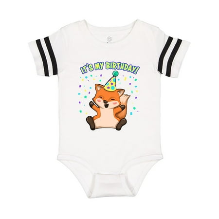 

Inktastic It s My Birthday- cute fox Gift Baby Boy or Baby Girl Bodysuit