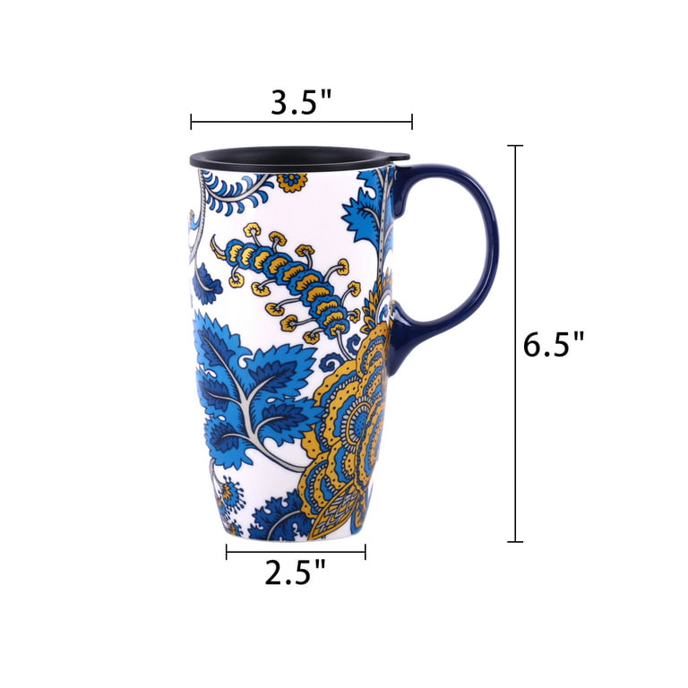Tall Coffee Mug With Handle. Pottery Coffee or Tea Cup