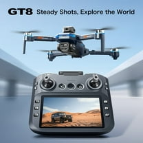 GT8 Brushless 6K Drone with 5G FPV, Foldable Quadcopter with LCD Controller, Dual Batteries, Smart Obstacle Avoidance, Auto Return & Altitude Hold for Adults and Beginners