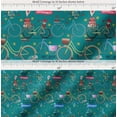 thumbnail image 2 of Soimoi Cotton Poplin Fabric Text,Floral & Bicycle Transport Print Fabric by The Yard 42 Inch Wide, 2 of 7