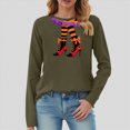 thumbnail image 2 of Godom Long Sleeve Fall T-Shirt for Women Family Halloween Tops Casual Pumpkin Graphic Tees, 2 of 4