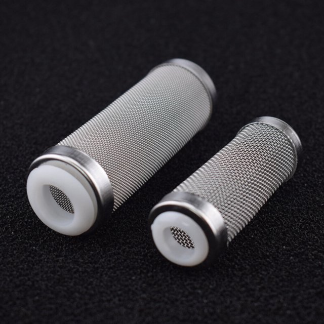 kurtrusly Aquarium Intake Inflow Mesh Stainless Steel Cylinder Filter Fishtank Shrimp Fish Net Filtration System Replacing Parts L