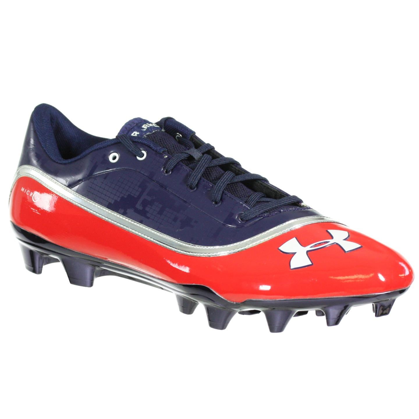 all red under armour football cleats