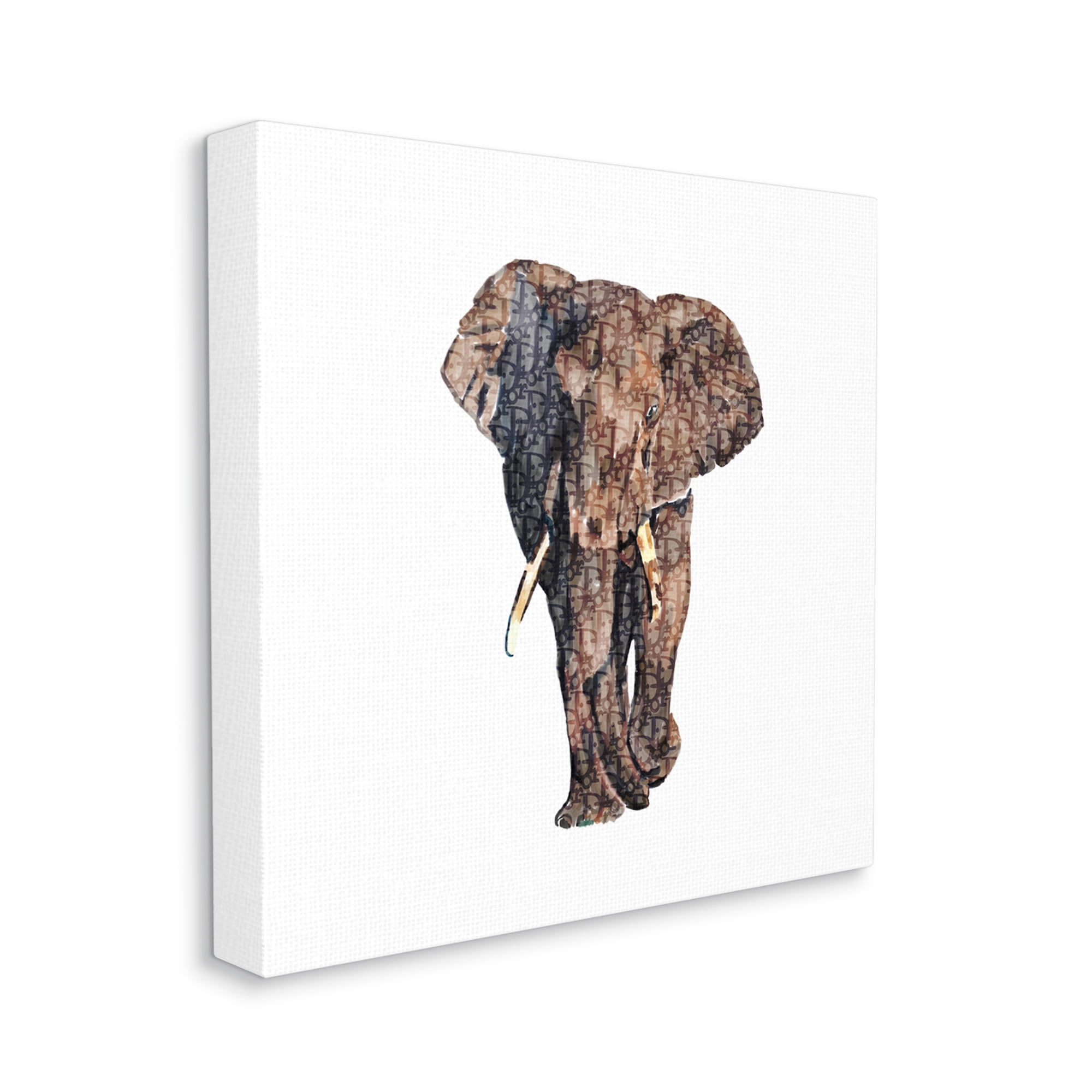 Stupell Glam Symbol Wildlife Elephant Animals & Insects Painting Gallery Wrapped Canvas Print Wall Art