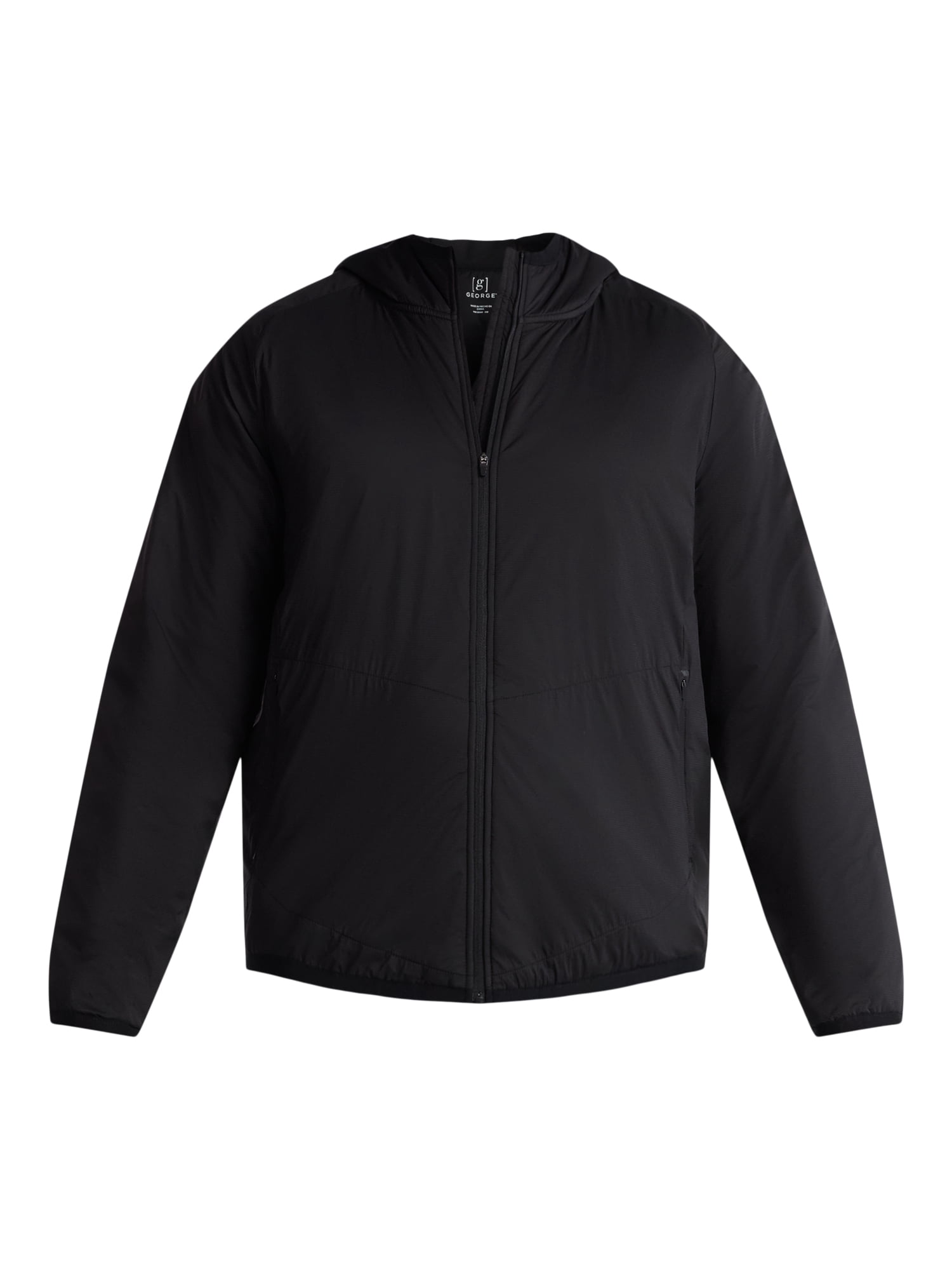 George Men's and Big Men's Lightweight Insulated Hooded Nylon Jacket, Sizes S-3XL