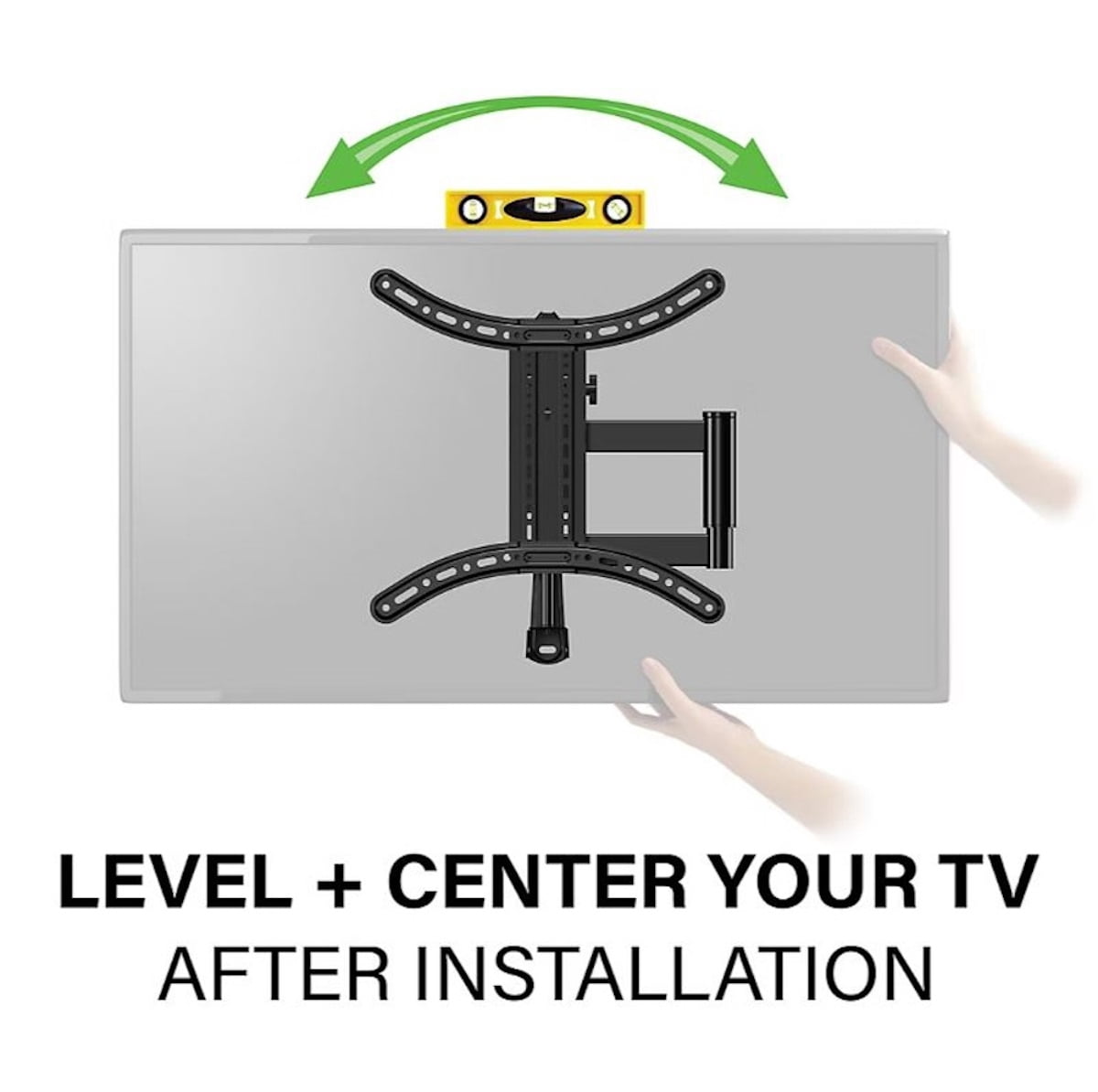 Restored Sanus Decora Full-Motion TV Wall Mount for 26"-65" TVs, Perfect for mounting your TV in the corner, Safety-tested, UL-listed - DMF219-B1 (Refurbished)