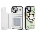 thumbnail image 1 of Funda Pochacco para iPhone 14 con tarjetero, tapa trasera tipo folio de piel sintética con función atril, ranuras para tarjetas, cierre magnético doble, antigolpes., 1 of 6