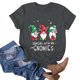 thumbnail image 1 of Puntoco Blusa de manga corta con estampado de moda para mujer, divertida camiseta de cuello redondo, 1 of 3