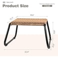 thumbnail image 2 of Outdoor Patio Footstools,PE Rattan Ottoman Wicker Foot Rest,Small Balcony Furniture Additional Seating Side Table for Outside 2 Set Beige, 2 of 14