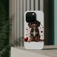 thumbnail image 4 of DistinctInk Tough Case for Apple iPhone 15 Pro MAX (6.7" Screen), Compatible with MagSafe Charging - Valentine's Day Spanish Water Dog Puppy, 4 of 6