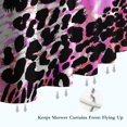 thumbnail image 6 of Pink Leopard Pattern Shower Curtain 36"x72" ,Bathroom Decorative Shower Curtains Set with 12 Hooks,Modern Waterproof Washable Shower Curtain, 6 of 6