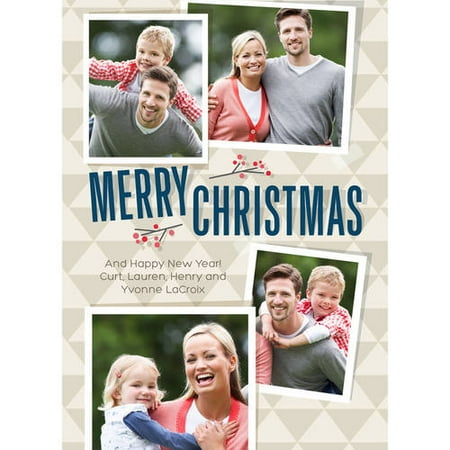 Holly Triangles Standard Holiday Card