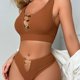 thumbnail image 5 of Conjunto de lencería Conjunto de lencería push-up sin espalda de lencería bralette de 2 piezas para mujer (Café S) Cgtredaw Café T S para Mujer, 5 of 6