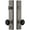 Antique Pewter, variant on Grandeur 852059 Carre Solid Brass Rose Tall Plate Single Cylinder Keyed Entry Door Knob