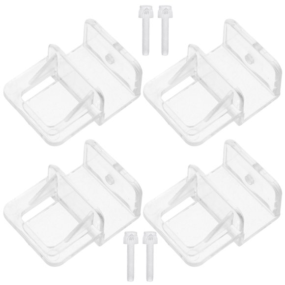 CRAFTHROU 4Ud Clips Transparentes ABS Para Soporte De Acuario Instalación