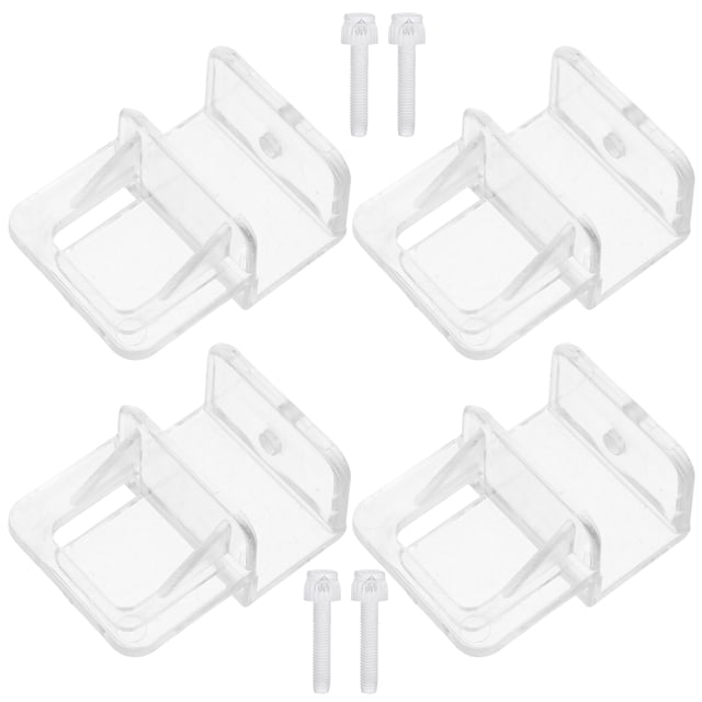 CRAFTHROU 4Ud Clips Transparentes ABS Para Soporte De Acuario Instalación