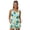 Banana Leaf Print, variant on Binienty Women's Tank Top and Shorts Swimsuit, Apple Stripes Pockets Stretchy Women's Tankini Shorts Set for Holiday