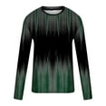 thumbnail image 5 of Blusas y camisas de manga larga con cuello redondo para hombre, blusa informal de manga larga con cuello redondo y estampado., 5 of 5