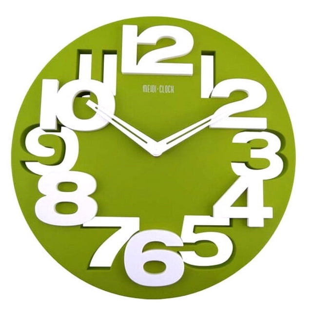 Miangastore Art Clock Multi Round Quartz Movement 1Pack 12.6X12.2X1.2In