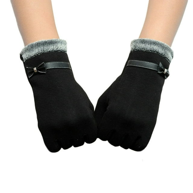 Filles Femmes Mode Hiver Chaud Écran Tactile Extérieur Plein Doigts Poignet Gants