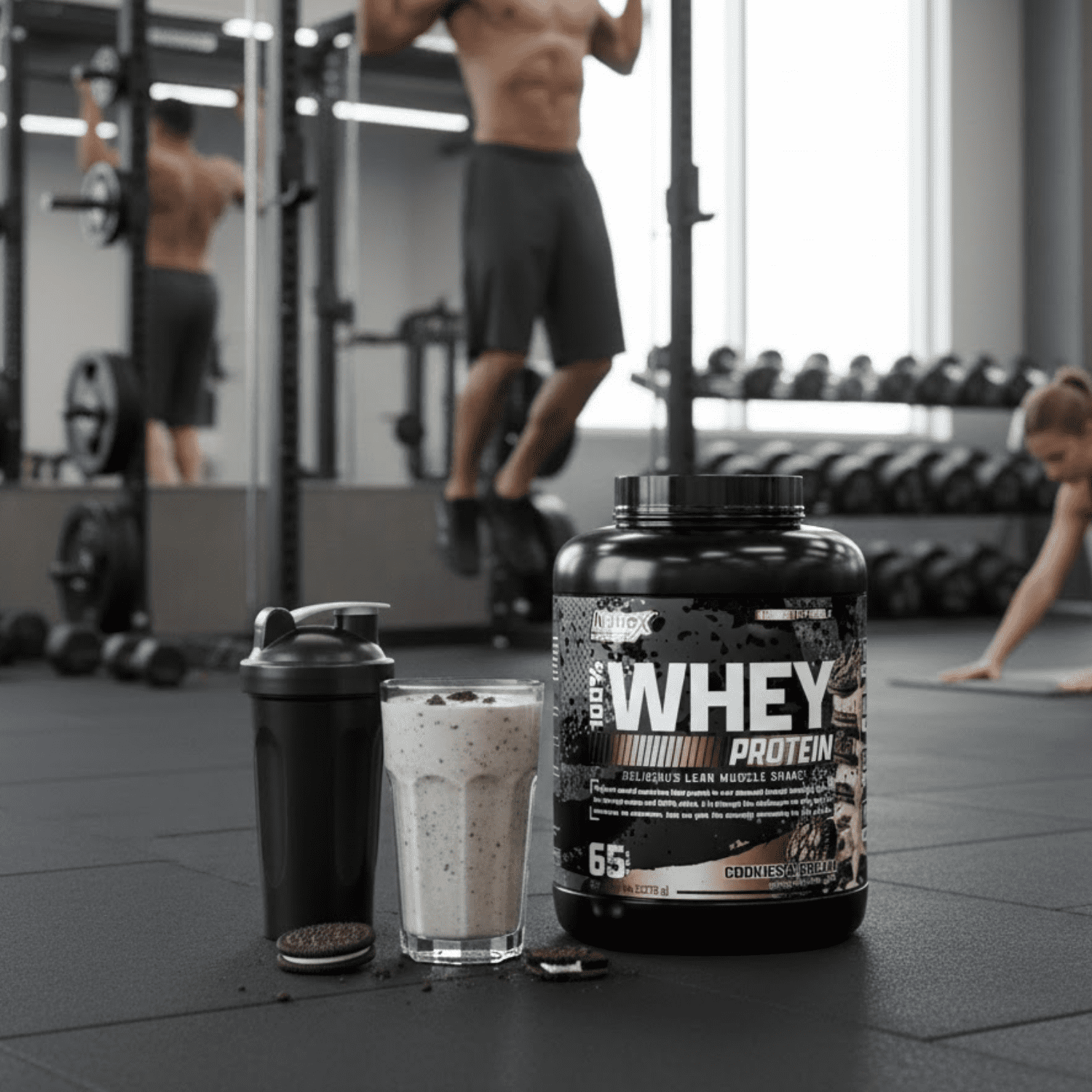 Nutrex Research Cookies & Cream 100% Premium Whey Protein Powder – 24g Protein per Scoop with EAAs & BCAAs for Muscle Recovery & Strength, 5 lb 64 Servings