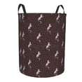 thumbnail image 2 of Balery Leopard Print Round Laundry Basket with Handles Waterproof Freestanding Laundry Hamper for Clothes Toys in the Dorm and Family-, 2 of 8