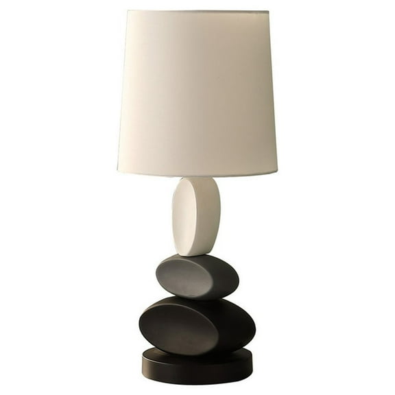 Noaman 19" Coastal Como Modern Stacked Tablets Metal Table Lamp, Multicolor, 8.5"L x 8.5"W x 19"H, E12 Bulb Compatible, UL Listed, In-Line On/Off Switch