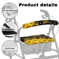thumbnail image 5 of HELLHERO Removable Seat & Backrest Covers Rollator Walker Seat and Backrest Rollbar Covers Set & Butterfly Sunflower & Waterproof for Unisex Sun & Dust Protector, 5 of 7