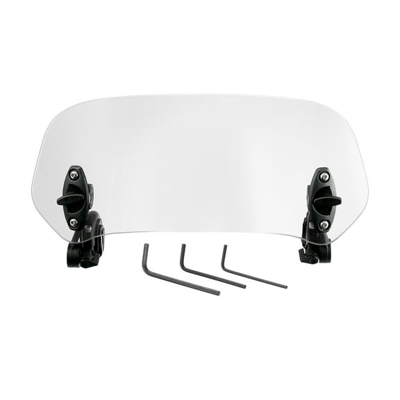 28.5cm Motorcycle Windshield Clear Lens Adjustable Clip Windshield Extension Universal Fit for Most Motorcycle Scooter