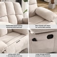 thumbnail image 6 of HOMYEDAMIC Oversized Recliner Chair, Plus Size 28 inch Large Wide Seat Manual Flannel Recliner with Pockets & Massage Pillow 350 lb Capacity for Living Room Adults, 6 of 7