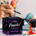 thumbnail image 5 of Honeeladyy Graduation Card Box Holder, 2025 Congrats Grad Foldable Cardboard Decorations Box for Graduation Party Favors Decor Party Supplies, 8.9x8.9x8.9in (Purple), 5 of 6