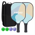thumbnail image 1 of Juego de Raquetas de Pickleball de Fibra de Vidrio Ligera con 4 Pelotas y Bolsa Bandolera para Todos los Niveles B, 1 of 5