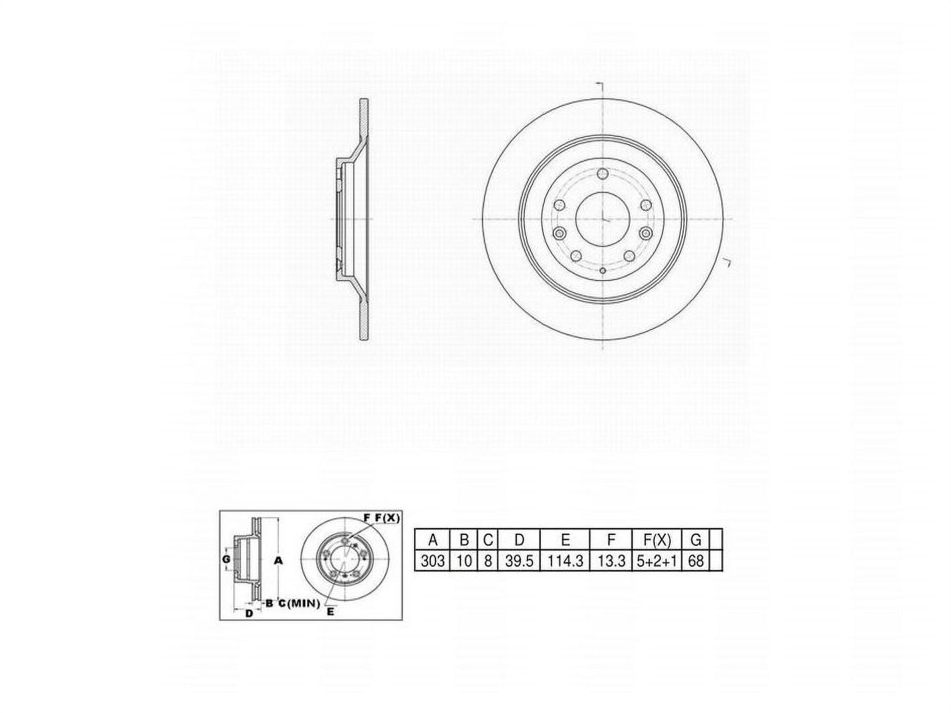 UltraHC Coated High Carbon Brake Rotor, Rear UR004904, Mazda CX-5 2021-2013