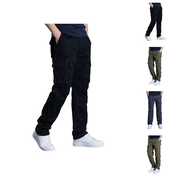 Cargo Pants for Men 2025 Lightweight Straight Leg Relaxed Fit Outdoor Casual Pants with Pockets Mens Trousers