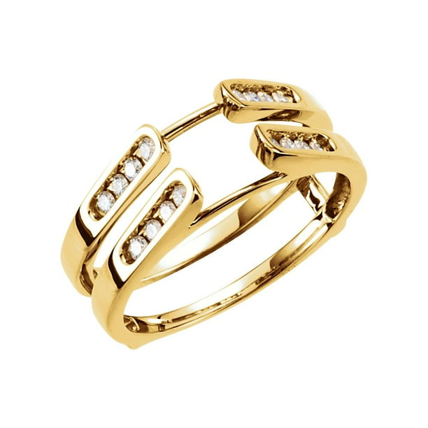 Jewelry 14k Yellow Gold Polished 0.25 Dwt Diamond Ring Guard Size 6.5 Jewelry Gifts for