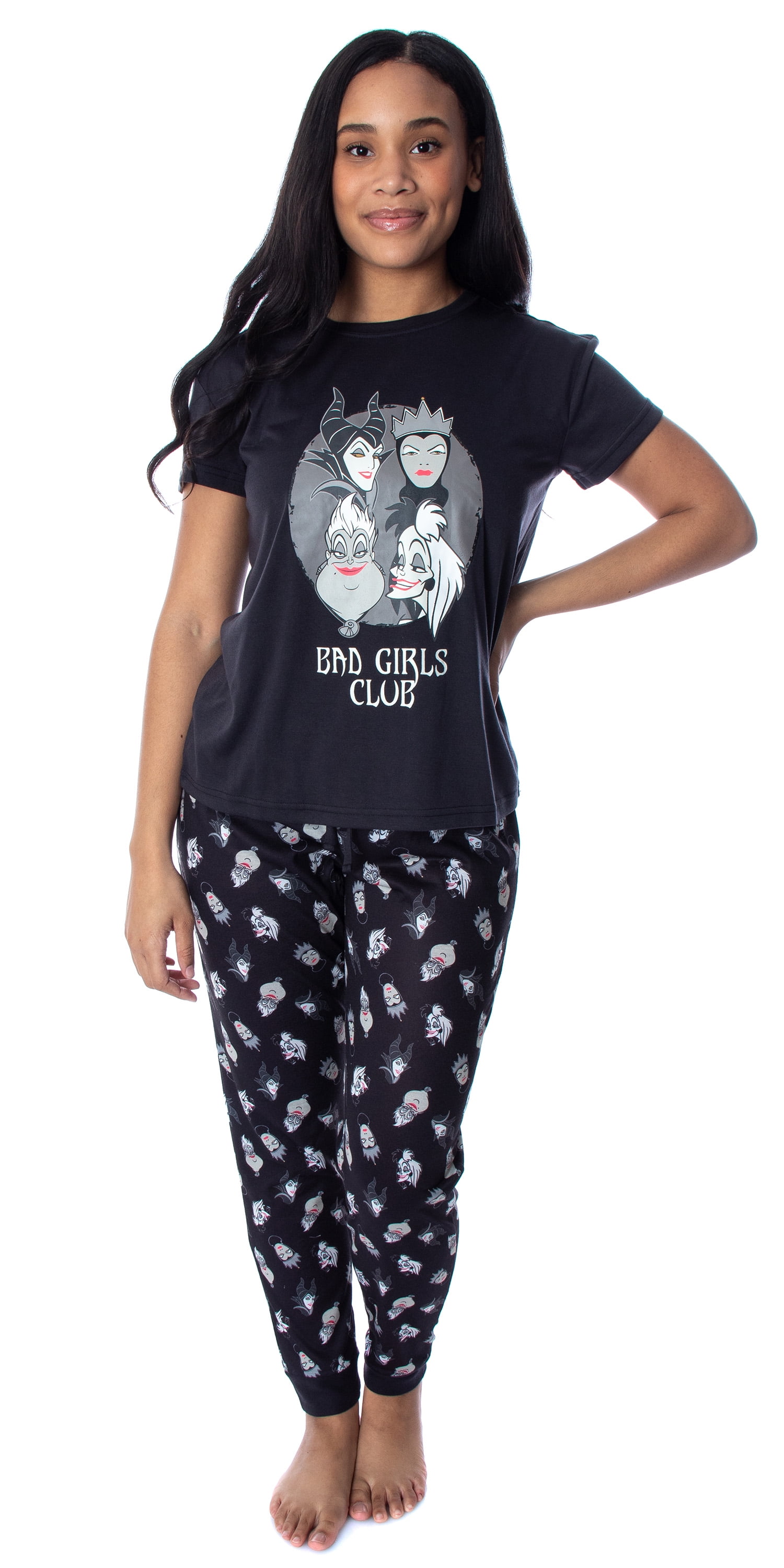 Disney Villains Its Good to be Bad Womens Lounge-Pants & T-Shirt Pyjama Set 