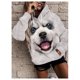 thumbnail image 3 of Sudadera con capucha para hombre y mujer, con estampado 3D de perro divertido, ropa de calle con gráfico de animales, ropa informal de uso diario con capucha para el hogar y bolsillo, 3 of 5