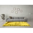 thumbnail image 3 of Ahgly Company Machine Washable Indoor Rectangle Abstract Yellow Modern Area Rugs, 5' x 8', 3 of 4