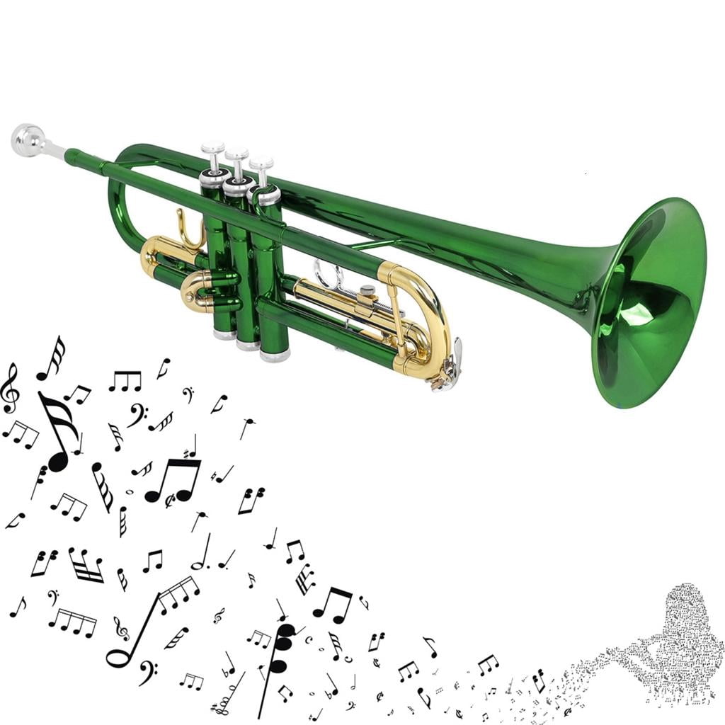 SDFGTstore Brass Student Trumpet Bb Trumpet with Case Professional Trumpet Musical Instruments for Beginner or Advanced Student