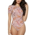 thumbnail image 2 of Picia Beautiful Fox Womens One Piece Swimsuits Modest Tummy Control Bathing Suits Lace Up Slimming Swim Suit-Medium, 2 of 9