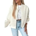 thumbnail image 3 of Womens Jackets Spring Fashion Cute Jacquard Coats Zip Up Jackets Dressy Casual Color XXL, 3 of 9