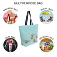 thumbnail image 7 of FORMRS Womens Canvas Tote Bag with Zipper Inner Pocket Shoulder Handbag, Capybara Splash, 7 of 7
