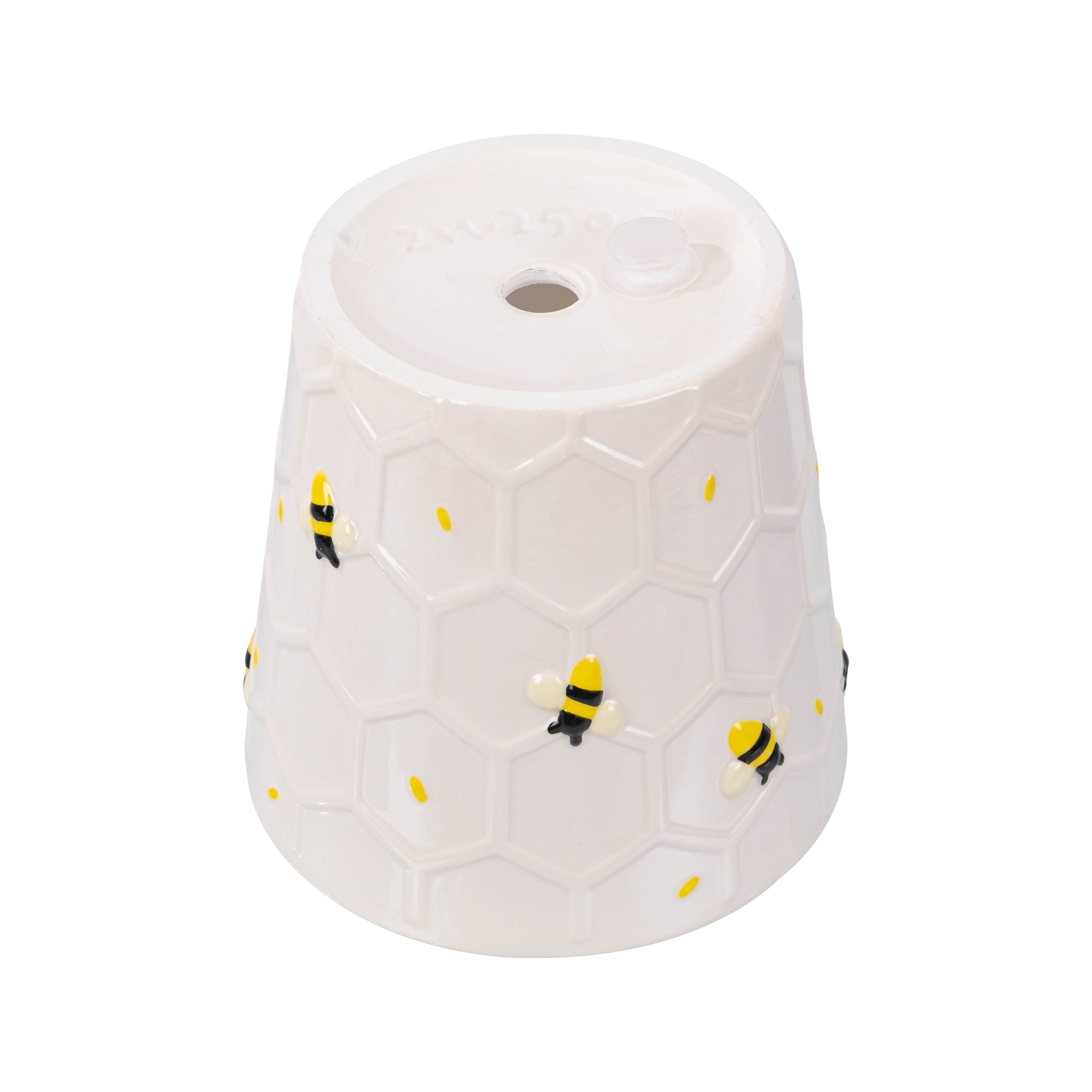 Mainstays 6.25" x 6.25" x 6" Round Cream Ceramic Bee Planter
