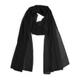 thumbnail image 1 of INSPIRAR CHIC Bufanda de Chiffon Sólido para Mujeres, Ligera, Suave, Transparente, Larga, Envoltura para la Cabeza, Chal, Bufandas Negras 68.9x27.6 pulgadas, 1 of 7