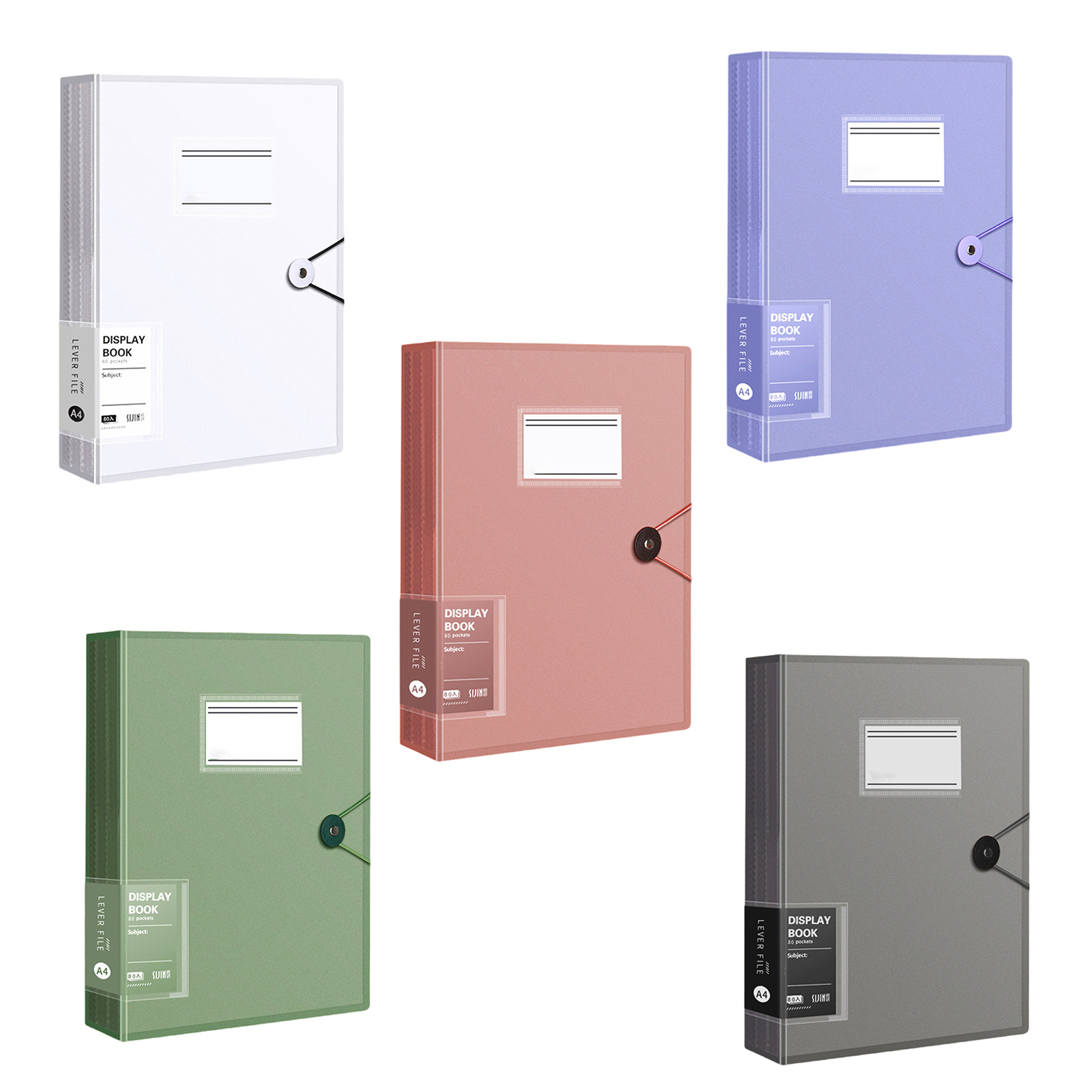 Presentation Folder with 80 Pockets Display Folder for School Presentations, Filing, Insurance Financial Documents
