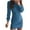 Sky Blue, variant on IROINNID Sweater Dress for Women Long Sleeve Dress Thigh-Length Sweater Dress Solid Color Flowing Skirt Hip Wrap Skirt,Gray