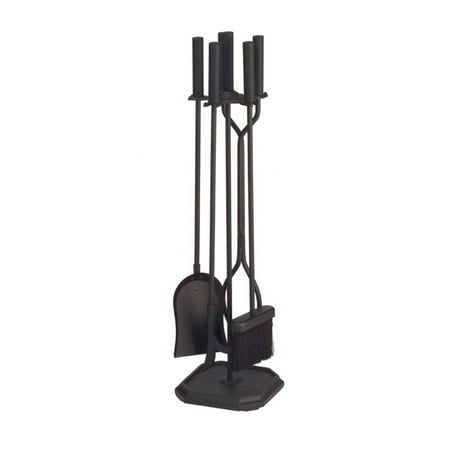 Minuteman International Contemporary 4 Pc Black Fireplace Tool