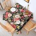 thumbnail image 2 of Pioneer Flower Floral Print Pattern Square Tablecloth,Waterproof Square Table Cover,Wipeable Spillproof Washable Table Cover for Home Kitchen Party Decor 42"X42"(107x107cm), 2 of 6
